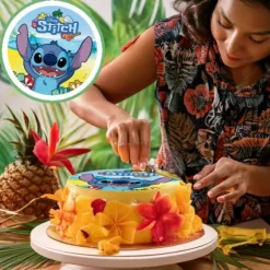 Disque comestible pour gâteau d'anniversaire - Diamètre 20 cm - Stitch™