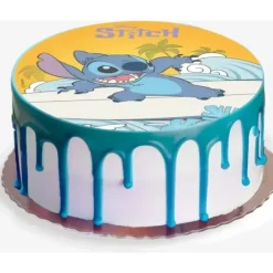 Disque d'azyme pour gâteau d'anniversaire - Diamètre 20 cm - Stitch™