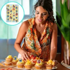 20 disques comestibles pour gâteau d'anniversaire - Diamètre 3,4 cm - Stitch™