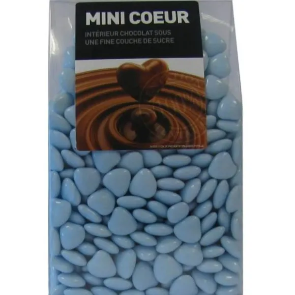 Dragées en forme de mini cœurs au chocolat - 500 g - Couleur au choix