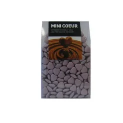 Dragées en forme de mini cœurs au chocolat - 500 g - Couleur au choix