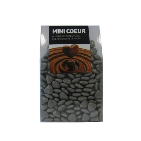 Dragées en forme de mini cœurs au chocolat - 500 g - Couleur au choix