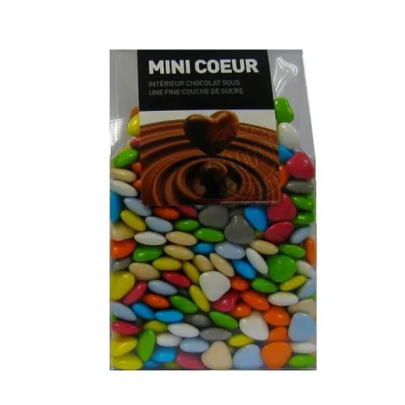 Dragées en forme de mini cœurs au chocolat - 500 g - Couleur au choix