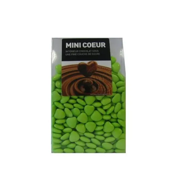 Dragées en forme de mini cœurs au chocolat - 500 g - Couleur au choix