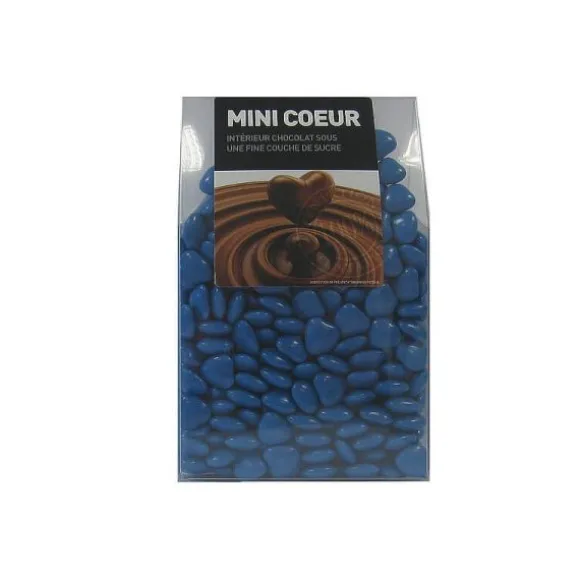 Dragées en forme de mini cœurs au chocolat - 500 g - Couleur au choix