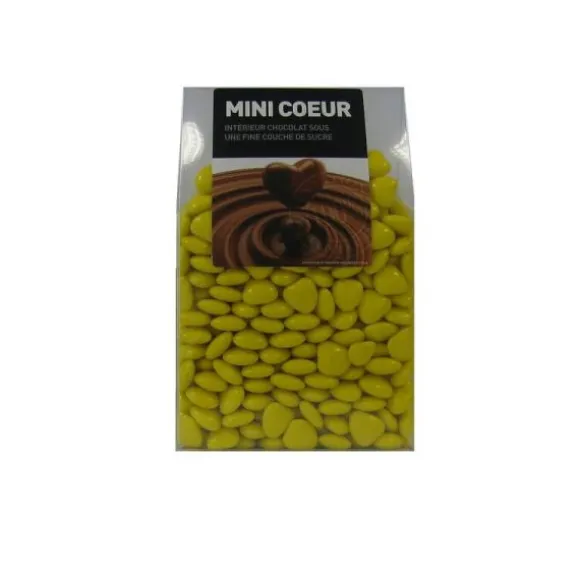 Dragées en forme de mini cœurs au chocolat - 500 g - Couleur au choix