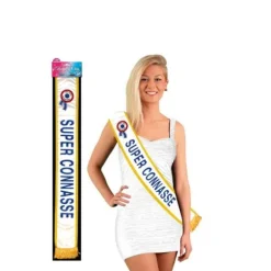 Echarpe de Miss "Super Connasse" Bleue