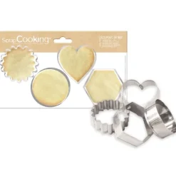 4 emporte-pièces en inox pour biscuits et pâtisseries