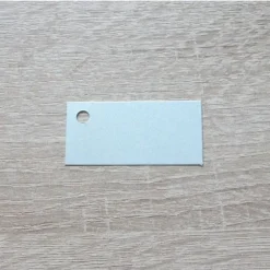 12 Etiquettes Rectangulaires Nacrées - Bleu Ciel