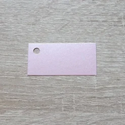 12 Etiquettes Rectangulaires Nacrées - Rose Clair