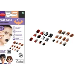 12 faux ongles à motifs d'Halloween - Modèle Aléatoire