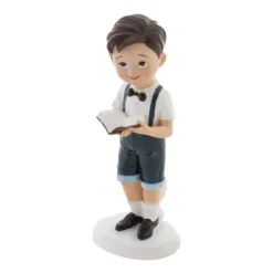 Figurine de communiant avec missel - 6,1 x 5 x 15,5 cm - Communion