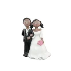 Figurine pour mariage - 10 x 6 x 15 cm - Couple de mariés