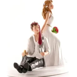 Figurines pour gâteau de mariage - Couple Enlacé