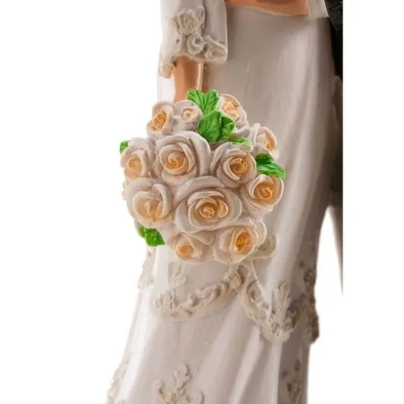 Figurines pour gâteau de mariage - Couple Enlacé