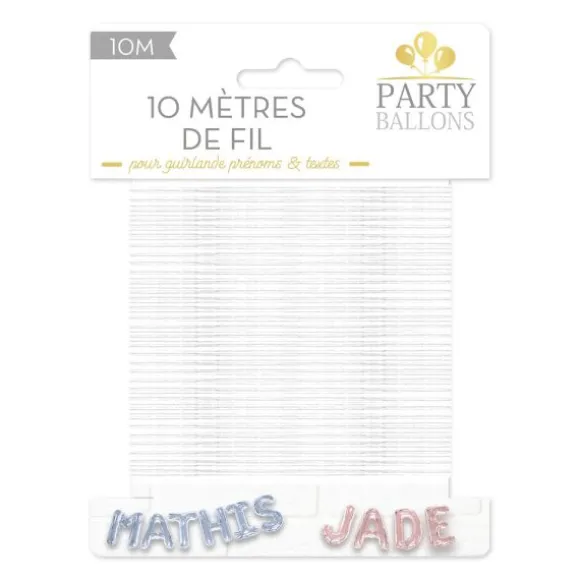 Fil blanc pour ballons - 10 m