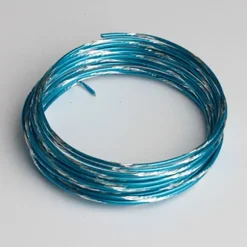 Fil Métallique Arlequin Turquoise - 5m