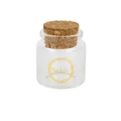 Fiole en Verre avec Bouchon en Liège - Pour La Vie - Or