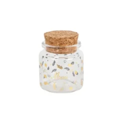 Fiole en verre avec bouchon en liège - Collection Boho Blush et Or