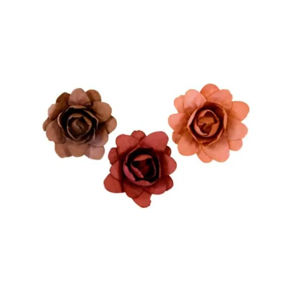 12 fleurs en toile décoratives