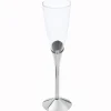 6 flûtes à champagne brillantes en polystyrène - 139 ml - Couleur au choix