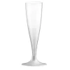10 Flûtes à Champagne en Plastique - Blanc
