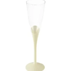 6 flûtes à champagne en polystyrène - 139 ml - Couleur au choix