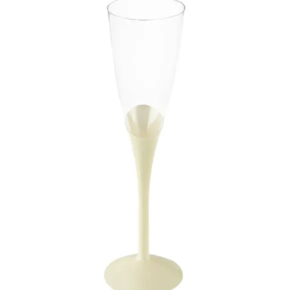 6 flûtes à champagne en polystyrène - 139 ml - Couleur au choix