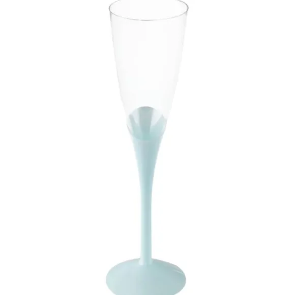 6 flûtes à champagne en polystyrène - 139 ml - Couleur au choix