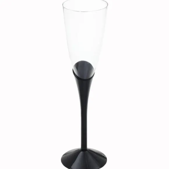 6 flûtes à champagne en polystyrène - 139 ml - Couleur au choix