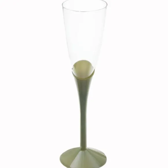 6 flûtes à champagne en polystyrène - 139 ml - Couleur au choix