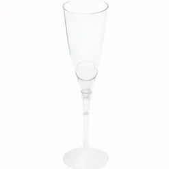 6 flûtes à champagne en polystyrène - 139 ml - Couleur au choix