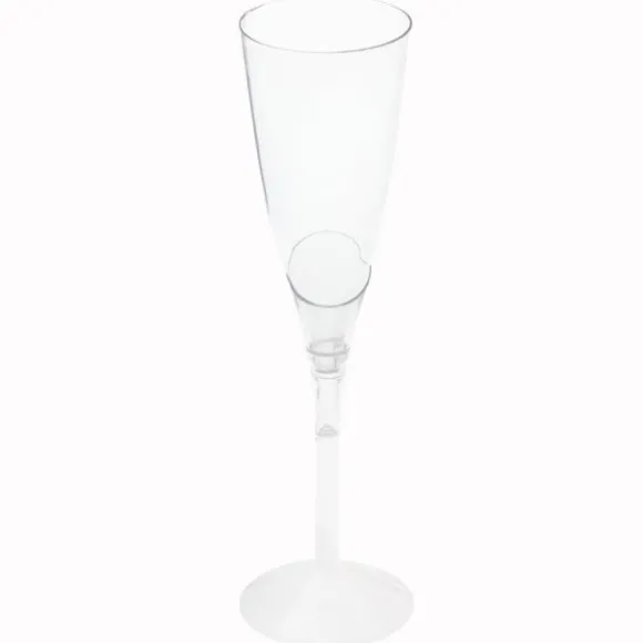 6 flûtes à champagne en polystyrène - 139 ml - Couleur au choix