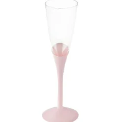 6 flûtes à champagne en polystyrène - 139 ml - Couleur au choix
