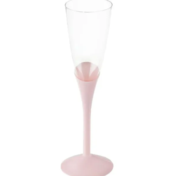 6 flûtes à champagne en polystyrène - 139 ml - Couleur au choix