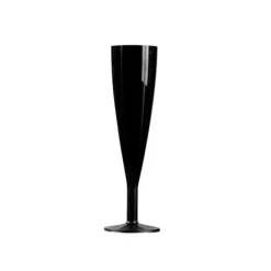 6 flûtes à champagne incassables - Polypropylène Noire - 13 cl