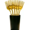 10 fourchettes de luxe réutilisables en plastique - 18,5 cm - Couleur au choix