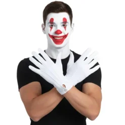 Gants blancs avec boutons pour adulte - Taille au choix
