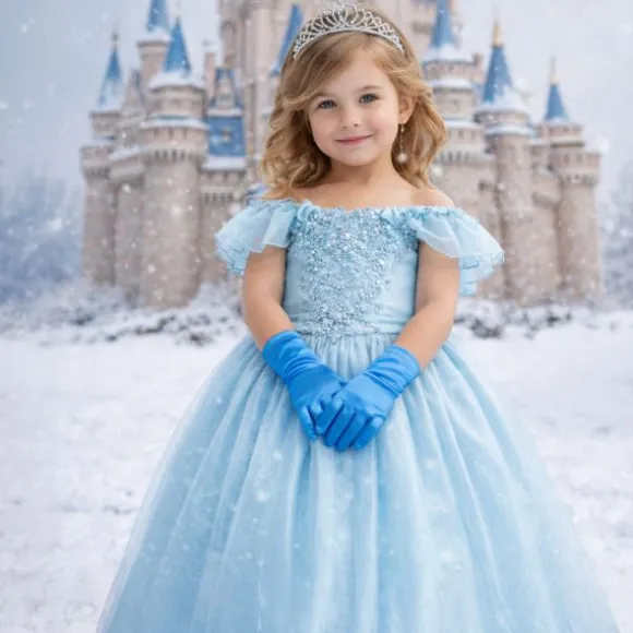 Gants de Princesse pour fille - Couleur au choix