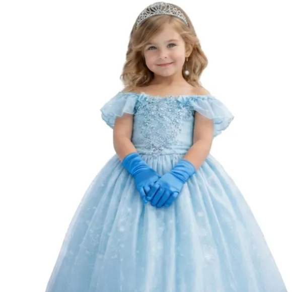 Gants de Princesse pour fille - Couleur au choix