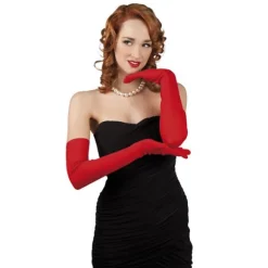 Gants Extra-Longs Rouge Gala