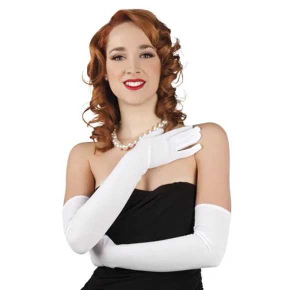 Gants longs blancs d'opéra