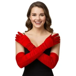 Gants longs Charleston - 50 cm - Couleur au choix