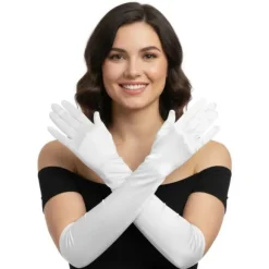 Gants longs Charleston - 40 cm - Couleur au choix