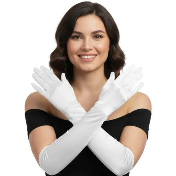 Gants longs Charleston - 40 cm - Couleur au choix