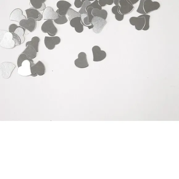 10 g de confettis métallisés en forme de cœur à parsemer - Couleur au choix