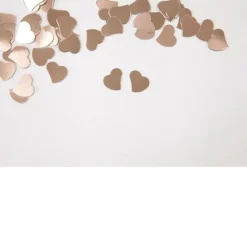 10 g de confettis métallisés en forme de cœur à parsemer - Couleur au choix