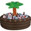 Glacière gonflable rafraîchisseuse de boissons en forme de palmier - 72,3 x 67,3 cm - Collection BBQ & Grill Party