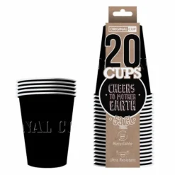 20 Gobelets à Beer Pong en Carton - Noir