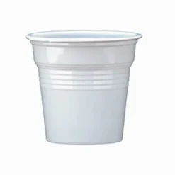 50 gobelets blancs en plastique réutilisable pour expresso - 8 cl